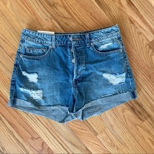 NWT High Waisted H&M Denim Jean Shorts Size 8
